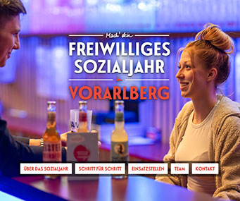 Screenshot der Webseite Freiwillige Sozialjahr - sozialesjahr.at